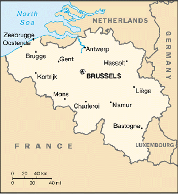 [Country map of Belgium]