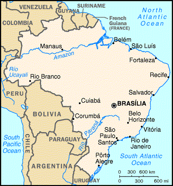 [Country map of Brazil]