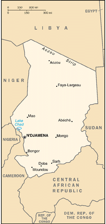 [Country map of Chad]