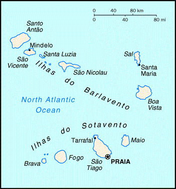 [Country map of Cape Verde]