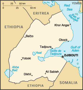 [Country map of Djibouti]