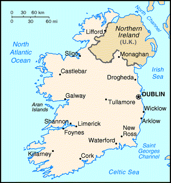 [Country map of Ireland]