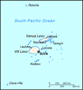 [Country map of Fiji]