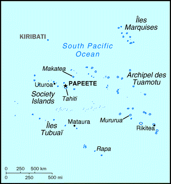 [Country map of French Polynesia]