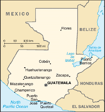 [Country map of Guatemala]