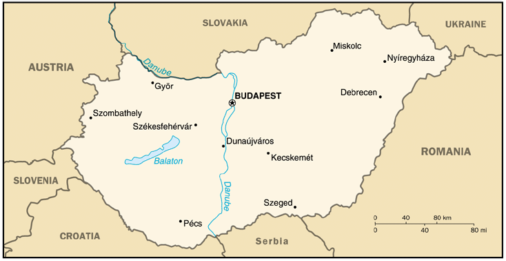 [Country map of Hungary]