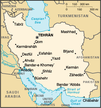 [Country map of Iran]