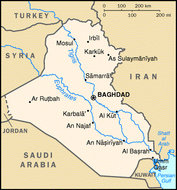 [Country map of Iraq]