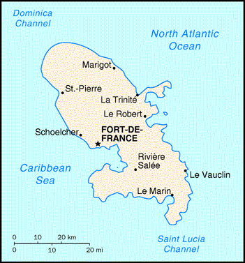 [Country map of Martinique]