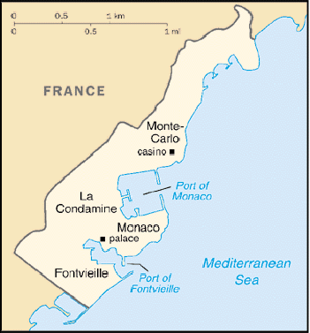 [Country map of Monaco]