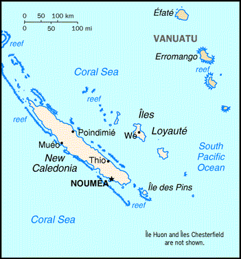 [Country map of New Caledonia]