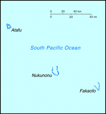 [Country map of Tokelau]
