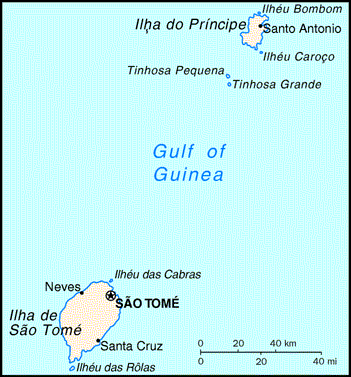 [Country map of Sao Tome and Principe]