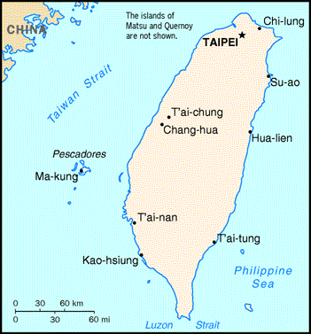 [Country map of Taiwan]