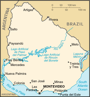 [Country map of Uruguay]